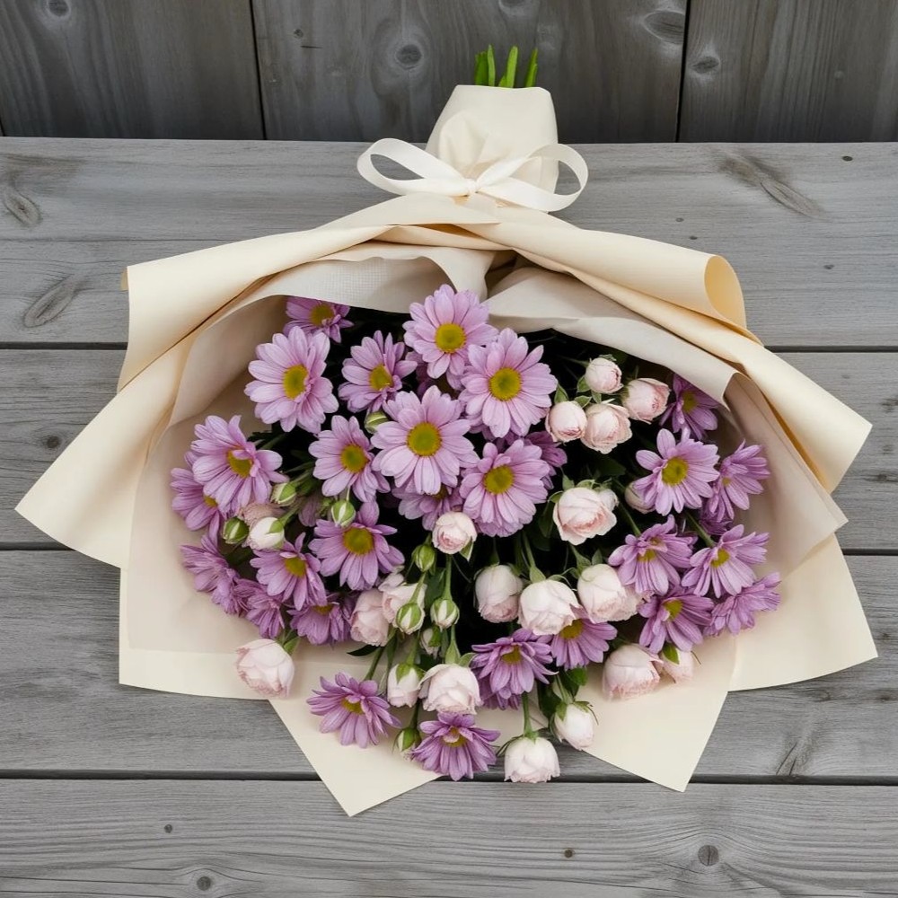 Букет цветов из: Розы и Хризантемы в Воргашоре