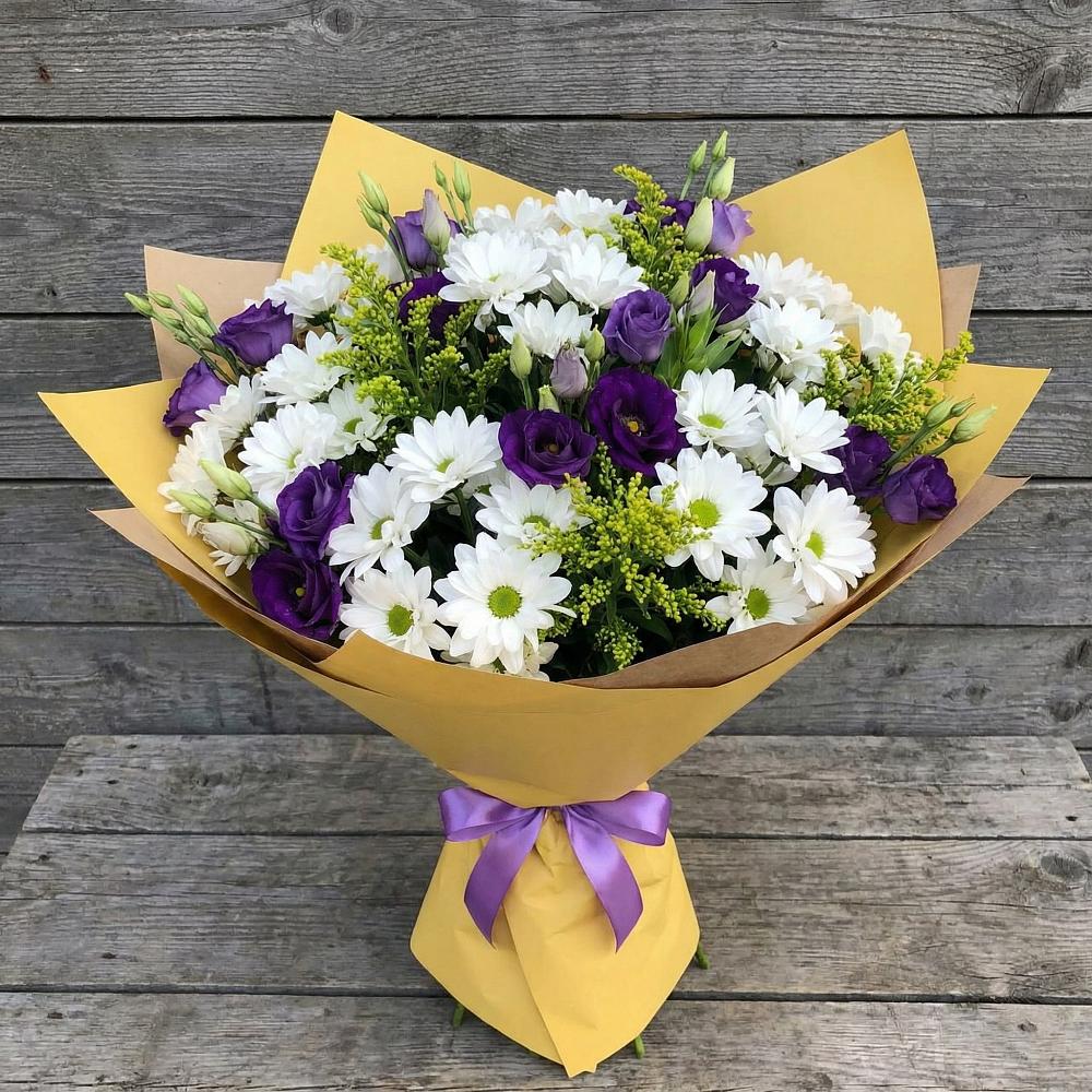 Букет цветов из: Ирисы, Хризантемы и Ромашки в Воргашоре
