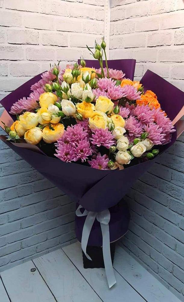 Букет цветов из: Хризантемы и Розы в Воргашоре
