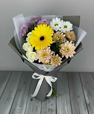 Букет цветов из:  Розы, Герберы и Хризантемы в Воргашоре