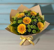 Букет цветов из:  Герберы и Хризантемы в Воргашоре
