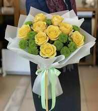 Букет цветов из:  Хризантемы и Розы в Воргашоре