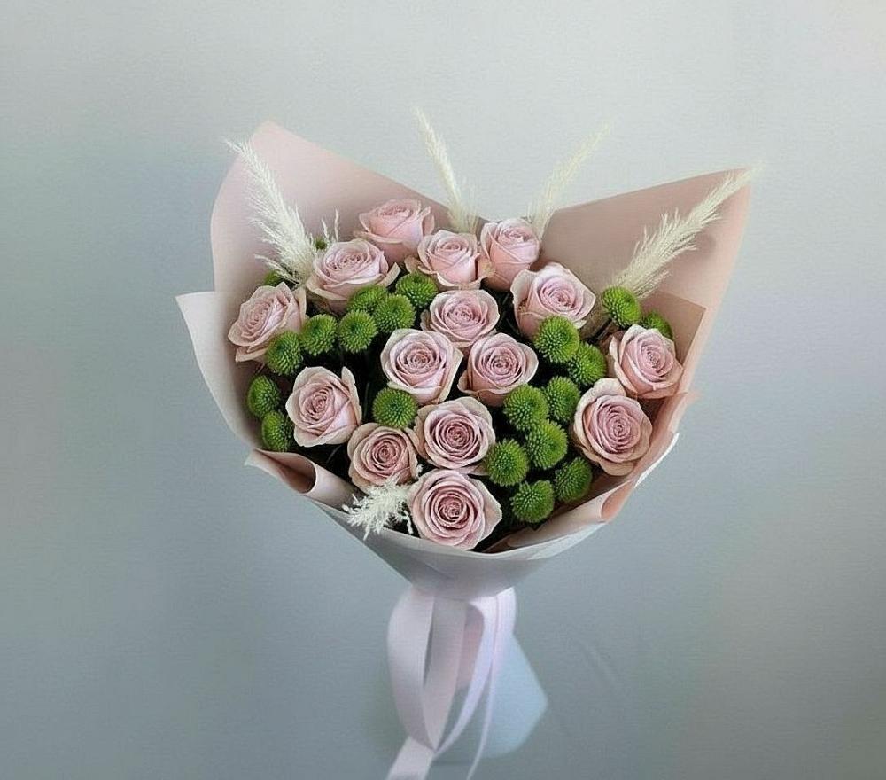 Букет цветов из: Розы и Хризантемы в Воргашоре