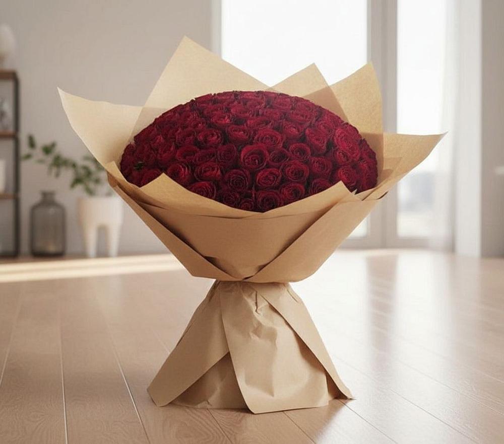 Букет 101 Красная роза в Воргашоре