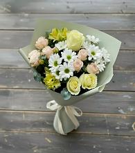 Букет цветов из:  Альстромерии, Розы и Хризантемы в Воргашоре