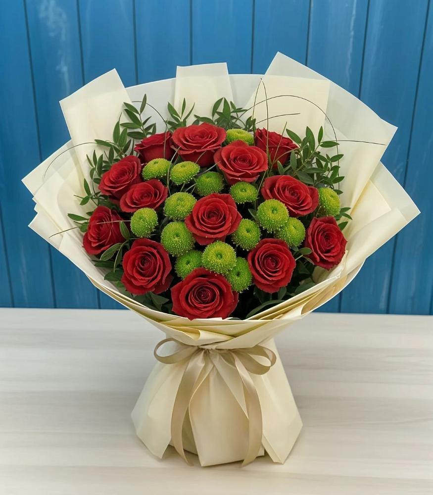 Букет цветов из: Розы и Хризантемы в Воргашоре