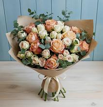 Букет цветов из:  Альстромерии и Розы #REPLACE_PRED# Воргашоре