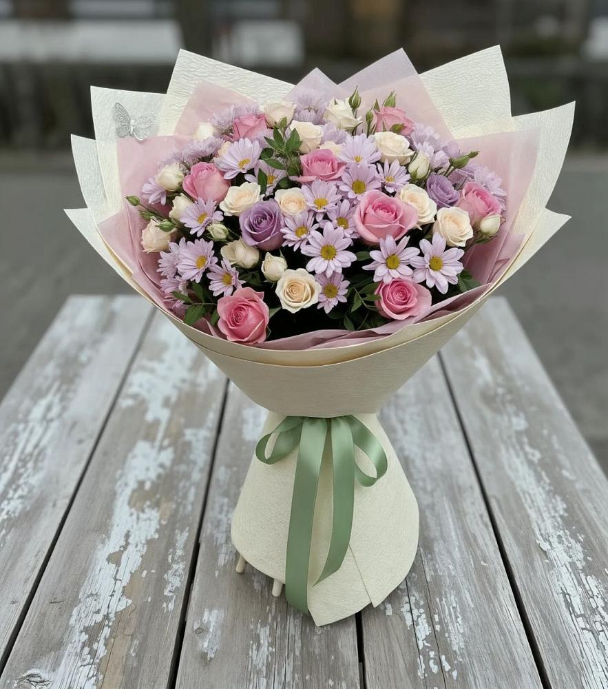 Букет цветов из: Розы и Хризантемы в Воргашоре